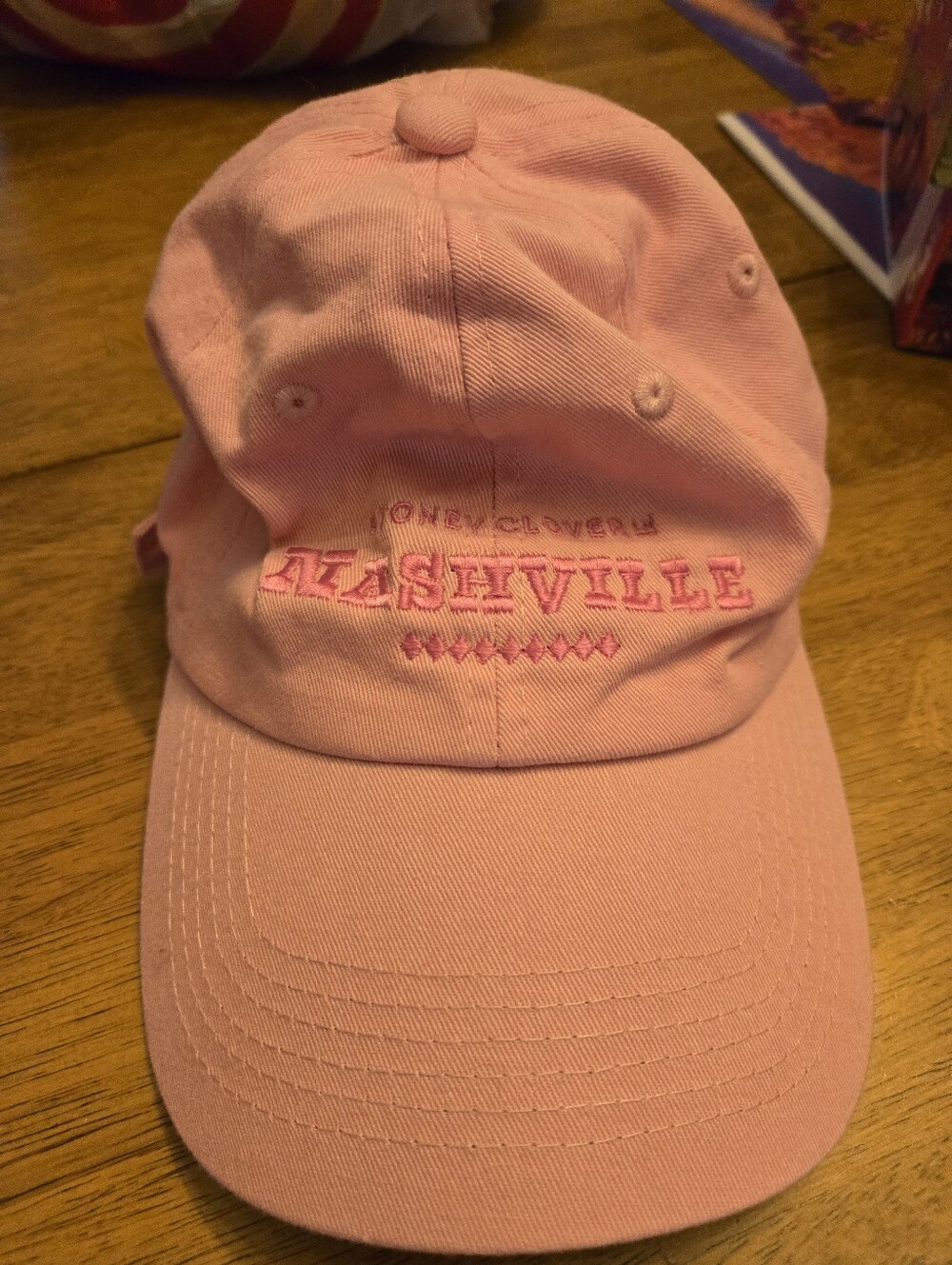 Stoney Clover Lane Pink Nashville Embroidered Baseball Cap